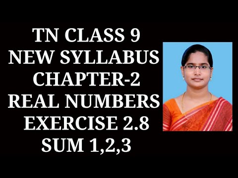 9th std maths ch-2 Real Numbers | Exercise 2.8 (1,2,3) sums |samacheer 2020