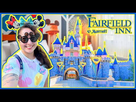 I Stayed RIGHT Across DISNEYLAND RESORT | Fairfield Inn Anaheim Resort FULL Tour & Disneyland Day