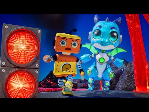 Red Light Green Light vs Dragon Robot | Kids Adventure Songs by Rusty’s World