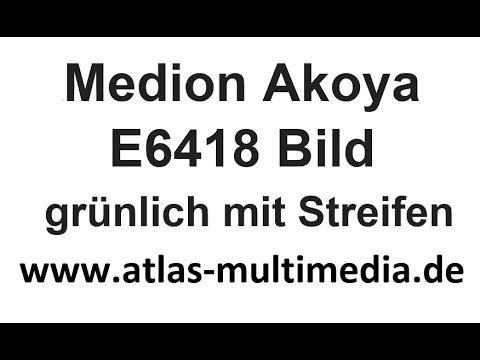 Laptop Medion Akoya E6418 Bild grünlich mit Streifen