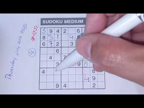 (NEW UPLOAD) No newspaper received today, Publisher !  (#1251) Medium Sudoku puzzle. 07-30-2020