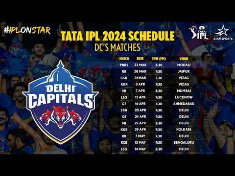 Delhi Capitals IPL Match Schedule 2024 DC Matches, Date, Time, Venue