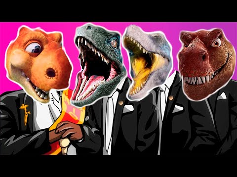 Jurassic World Evolution 2 : Team Rexy Color Pack vs Team Spinosaurus | Coffin Dance Meme Cover