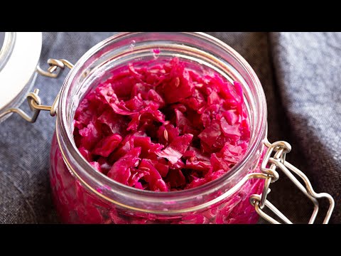 How to Make Red Cabbage Sauerkraut - So Easy!