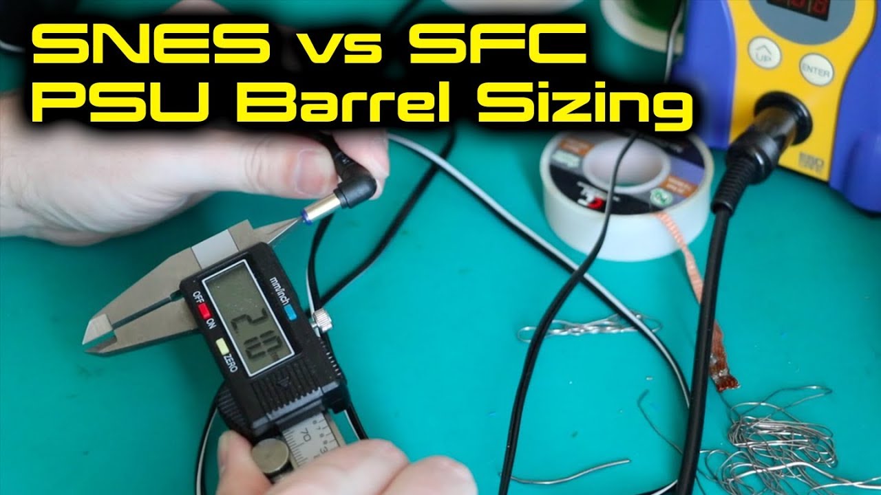 Super Famicom (NTSC-J) and Super Nintendo (PAL) Barrel Size