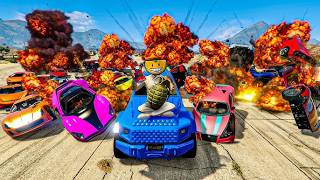 EL ÚLTIMO EXPLOTA CON COCHES ALEATORIOS! EXPLOSIÓN INFINITA! - GTA 5 ONLINE