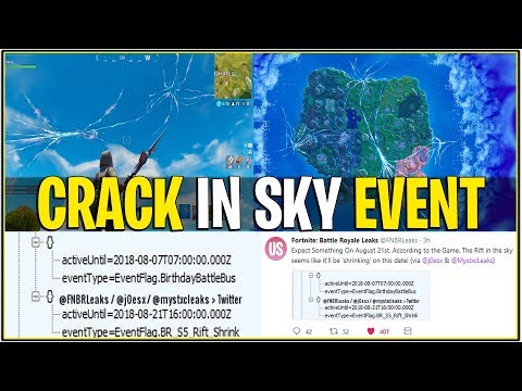 new fortnite leaked live event on 21st crack in sky shrinking season 5 storyline event - fortnite polar peak cracking