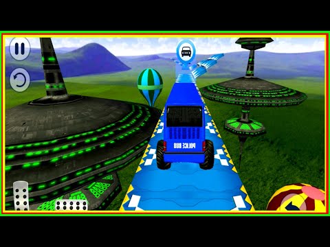 Impossible Monster Police Bus Stunts : Ramp Jumps Crash Stunts Android Gameplay 😁
