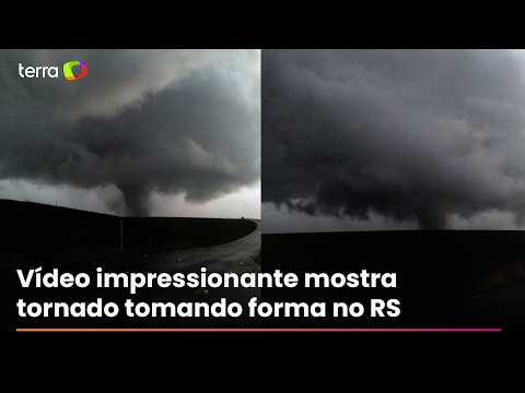 Tornado no RS: novo ângulo mostra passagem do fenômeno que destruiu casas e deixou feridos em Giruá