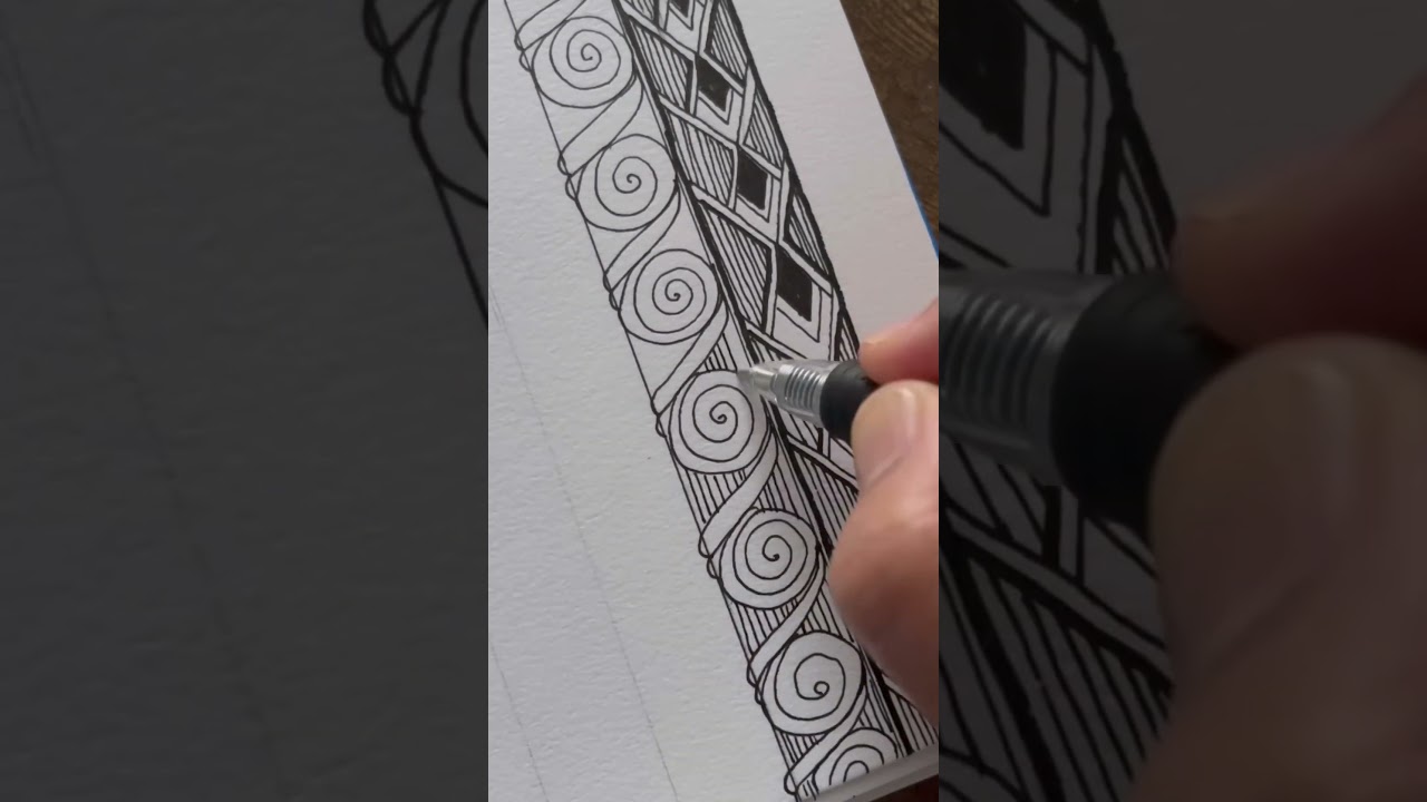 Zentangle Border 2 #zentangle_pattern #drawing #tanglepatterns #zenart #art