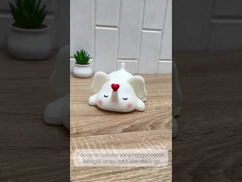 Gambar Informa Lampu Tidur Rechargeable Elephant 13.5x12.5x8 cm - Putih