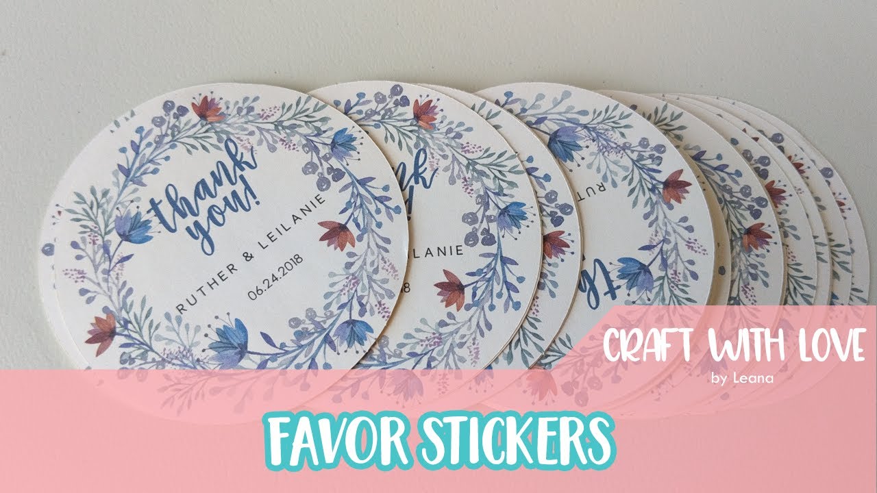How to make Favor Box Stickers with Cricut Design Space | Craft with Love