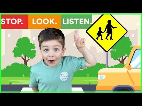 Road Safety for Kids🚦Traffic Rules for Kids | Stop, Look, Listen! Educational Videos for Kids