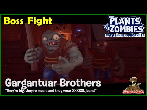 PvZ 3: Battle for Neighborville Garden Ops Gargantuar Brothers Elite Boss Fight Gameplay No Comment