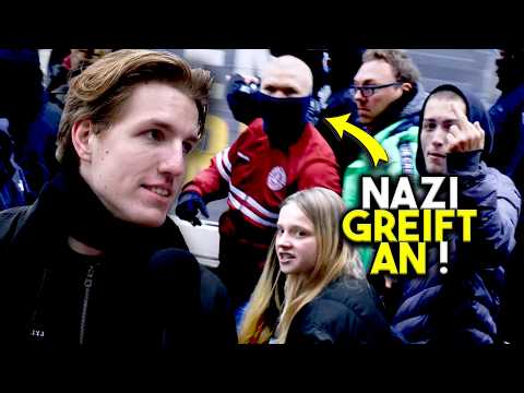 I was ATTACKED at a NAZI demo💀 (Police intervene!)