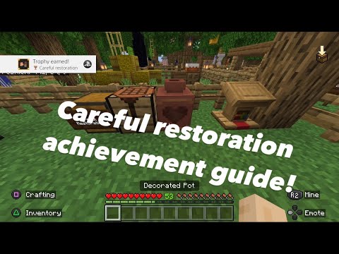 Careful restoration / Achievement Guide | Minecraft 1.20