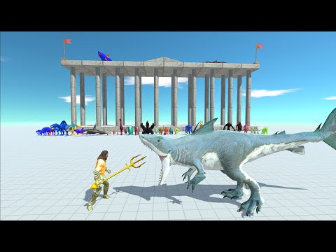 MODERN HUMANS TEAM VS DINOSAURS TEAM Who WILL WIN - Animal Revolt Battle Simulator