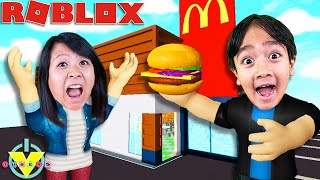 Ryan OWNS McDonalds in Roblox Food Tycoon Let&#39;s Play with Ryan&#39;s Mommy!!