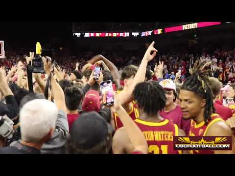Court-side highlights from No. 21 USC basketball's 67-64 win over No. 12 UCLA