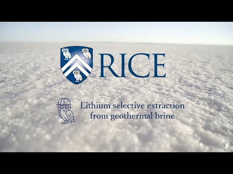 Lithium extraction from geothermal brine using selective electrodialysis - Rice University Team