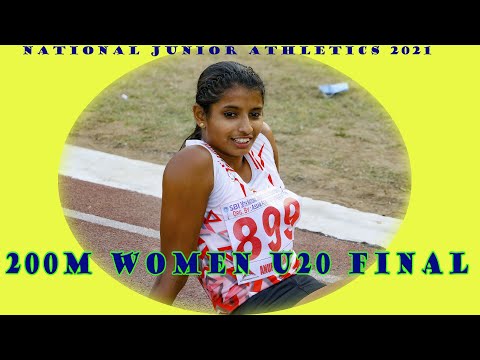 200m under 20 girls Final 36th National Junior Athletics Championships 2021