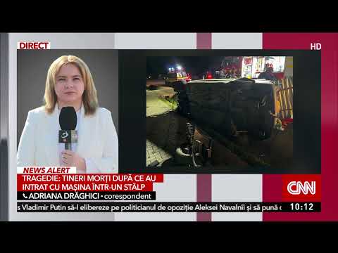 Doi tineri au murit după ce au furat o maşină şi au intrat cu ea în stâlp, în Şcheia, Iaşi