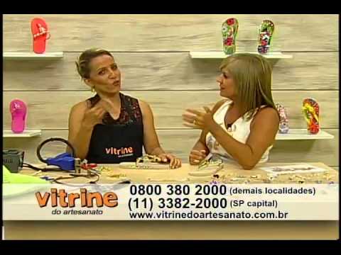 Trabalho em chinelo com Andreia Bassan - Vitrine do Artesanato na TV