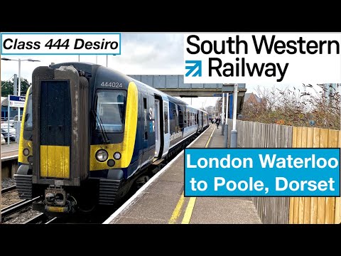 SWR New Livery Class 444 Train Journey | London Waterloo to Poole