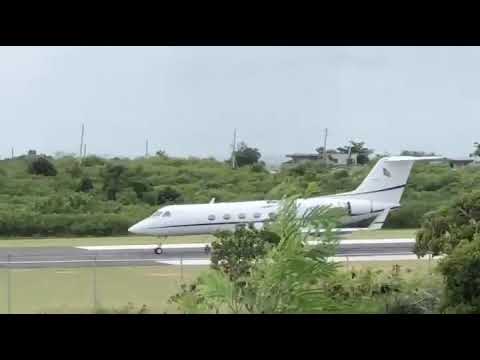 (4K) Lovely Gulfstream III (N330WR) takeoff in Anguilla Airport AXA
