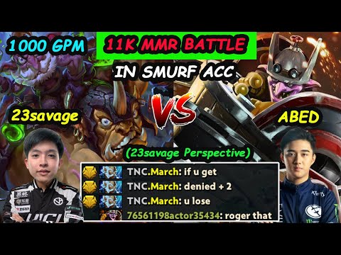 11K MMR BATTLE IN SMURF VG 23savage [Alchemist] 1000 GPM vs EG Abed [Timbersaw] Dota 2 pro Gameplay