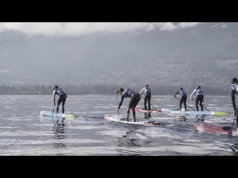 Stehpaddeln in Annecy: Kalt, nass und schnell