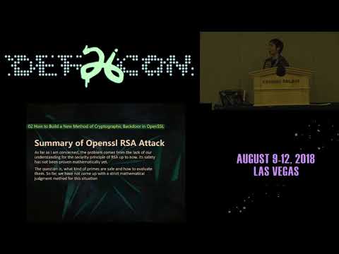 DEF CON 26 CRYPTO AND PRIVACY VILLAGE - Shi and Cai - Building a Cryptographic Backdoor in OpenSSL