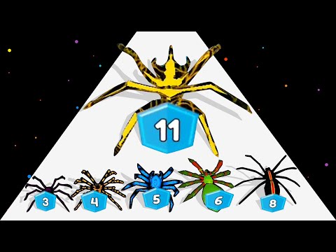 MERGE ANTS - Level Up Spider (INSECT EVOLUTION 3D) ASMR Gameplay