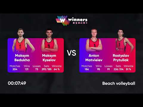 11:05 M. Bedukha / M. Kyselov - A. Matvieiev / R. Prytuliak 08.11.2022 | Winners Beach Volleyball
