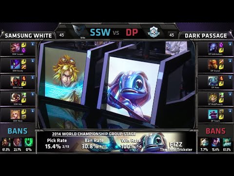 Samsung White vs Dark Passage | Game 2 Group A S4 LOL World Championship 2014 Day 3 | DP vs SSW D3G1