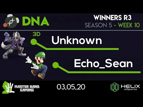 DNA S5:W10 - Echo_Sean (Shulk, Luigi) Vs. 3D | Unknown (Wolf) - Winners R3
