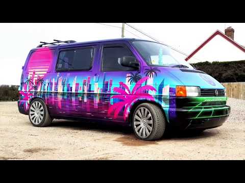 V.W T4's and T5's spray painted, graffiti.