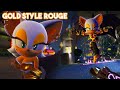 Gold Style Rouge With Enhanced Proportions Physics In Sonic Racing CrossWorlds