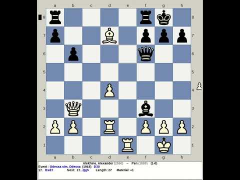 Alekhine, Alexander vs Pen | Odessa Simul Chess 1918, Ukraine