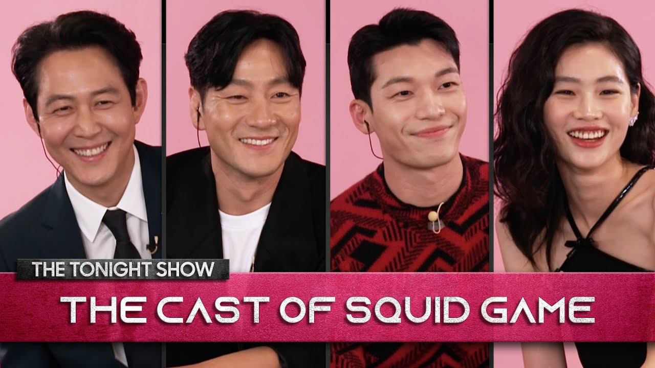 The Squid Game Cast Reveals All Including Origin of The Red Light, Green Light Doll | Tonight Show