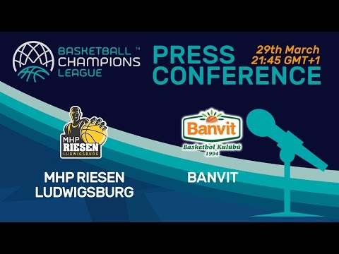 MHP RIESEN Ludwigsburg v Banvit - Press Conference - Quarter-Final - Basketball Champions League