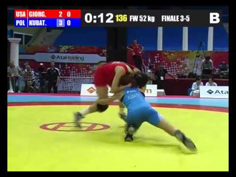 2012 Cadet Worlds Bronze Medal Match 52kg - Francesca Giorgio (USA) vs. Natalia Kubaty (POL)