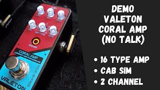 Video thumbnail for Valeton Coral Amp Demo No Talking ( Amp Simulator) by Bays Pangestu