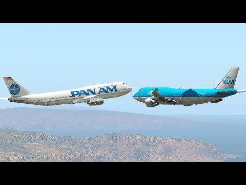 Boeing 747 Pan Am And KLM Almost Collide In The Air | X-Plane 11
