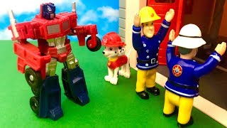 Strażak Sam i Psi Patrol ♦ Transformers atakuje ♦ Bajka dla dzieci PO POLSKU