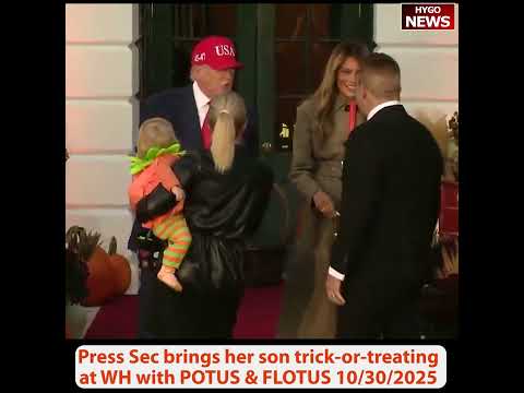 POTUS & FLOTUS to trick-or-treaters @WH; POTUS: He didn't look too good; President Myung gifts POTUS