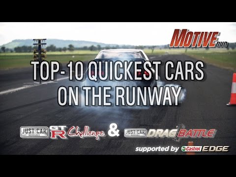 Just Car Insurance/Motive DVD GT-R Challenge & Drag Battle - Top 10 Quickest Cars on the runway