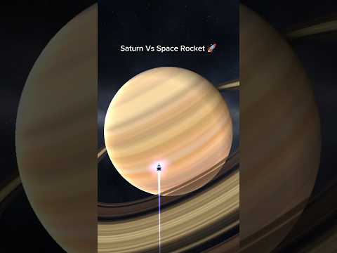 😱Saturn Vs Space Rocket 🚀 Who Will Survive? | Solar Smash #shorts
