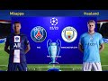PSG Vs Man City | UEFA Champions League 22/23 | Haaland vs Mbappe 2022 | PES Gameplay