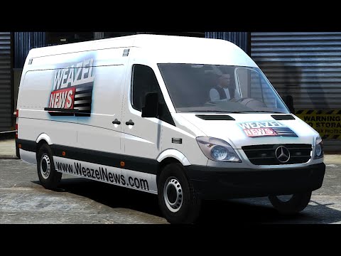 GTA IV Mercedes Sprinter Weazel News Crash Testing HD